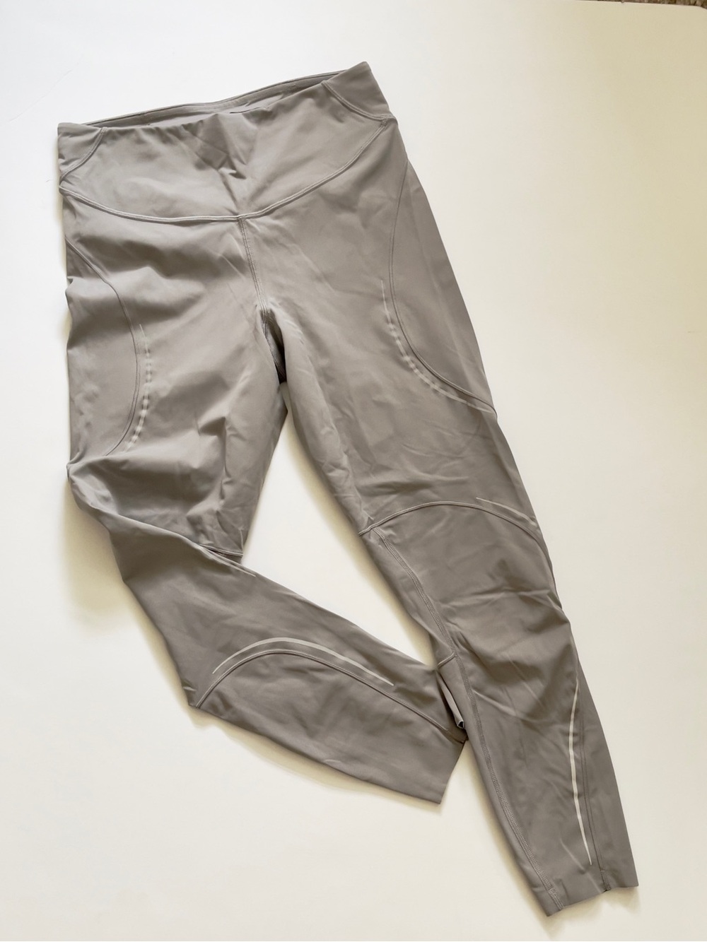 lululemon athletica Light Gray/ Taupe High-Rise Leggings